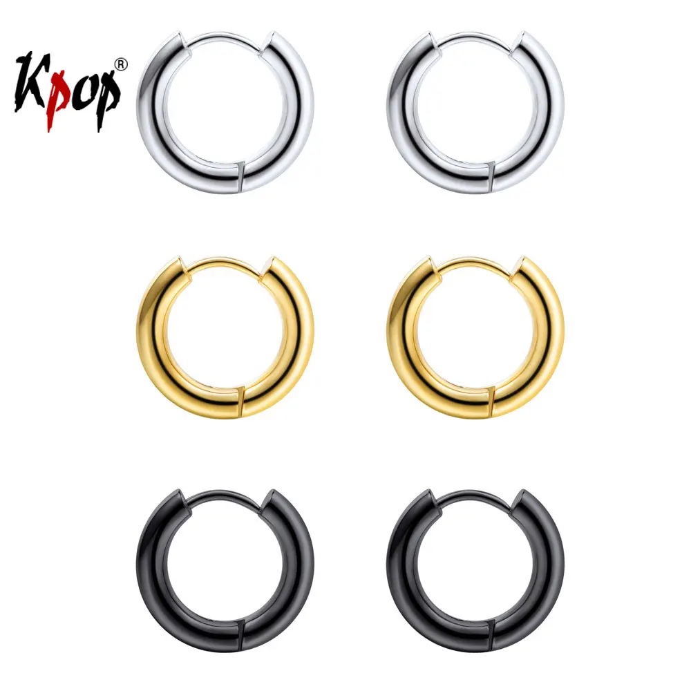 Kpop Hoop Earrings Set Minimalist Jewelry Stainless Steel Gold Color Small Circle Earrings for Women Size 10mm 16mm 20mm 3GE10
Kpop Hoop Earrings Set Minimalist Jewelry Stainless Steel Gold Color Small Circle Earrings for Women Size 10mm 16mm 20mm 3GE10