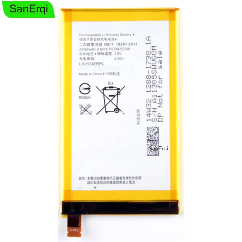 For SONY Xperia E4 E2003 E2033 E2105 E2104 E2115 Battery High Quliaty LIS1574ERPC 2300mAh Full Capacity SanErqi
For SONY Xperia E4 E2003 E2033 E2105 E2104 E2115 Battery High Quliaty LIS1574ERPC 2300mAh Full Capacity SanErqi