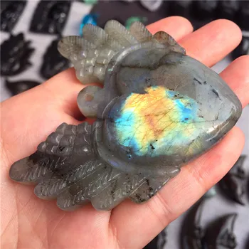 Natural Stone Labradorite Crystal Heart Shaped Pendant Stone Heart With Angel Wings Love Stone Valentine's Day Wedding Gifts
Natural Stone Labradorite Crystal Heart Shaped Pendant Stone Heart With Angel Wings Love Stone Valentine's Day Wedding Gifts