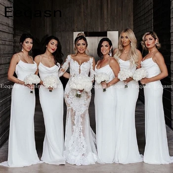 Wholesale 2020 Mermaid Bridesmaid Dresses Spaghetti Straps Satin Wedding Party Dress Maid Of Honor Gowns Plus Size
Wholesale 2020 Mermaid Bridesmaid Dresses Spaghetti Straps Satin Wedding Party Dress Maid Of Honor Gowns Plus Size