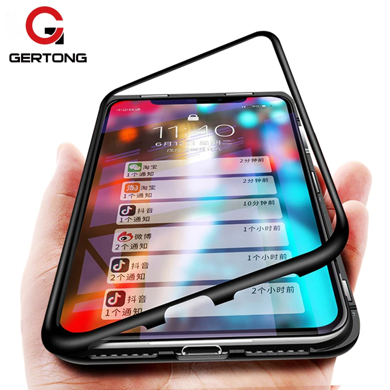 Magnetic Adsorption Case For iPhone XS Max XR 7 8 X 6 S 6S Plus Full Cover Flip Case Metal Bumper + Tmpered Glass Shockproof Bag
Magnetic Adsorption Case For iPhone XS Max XR 7 8 X 6 S 6S Plus Full Cover Flip Case Metal Bumper + Tmpered Glass Shockproof Bag