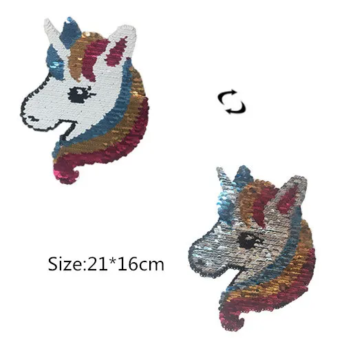 NEW Rainbow Unicorn Reverse Sequin Sew On Patches for clothes Coat Sweater Embroidered Change Color Reversible Patch Applique
NEW Rainbow Unicorn Reverse Sequin Sew On Patches for clothes Coat Sweater Embroidered Change Color Reversible Patch Applique