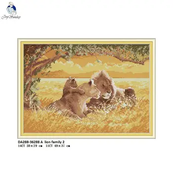 A lion Famil Patterns Aida Canvas Cross-stitch DIY Handwork Printed Beginner Embroidery Sets Wholesale Needlework Home Decor
A lion Famil Patterns Aida Canvas Cross-stitch DIY Handwork Printed Beginner Embroidery Sets Wholesale Needlework Home Decor