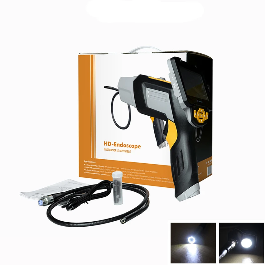 Handheld Endoscope Inspection Camera 1080P HD 4.3 Inch LCD Monitor 8mm Diameter IP67 1Meters Tube DVR Borescope Zoom Rotate Flip
Handheld Endoscope Inspection Camera 1080P HD 4.3 Inch LCD Monitor 8mm Diameter IP67 1Meters Tube DVR Borescope Zoom Rotate Flip