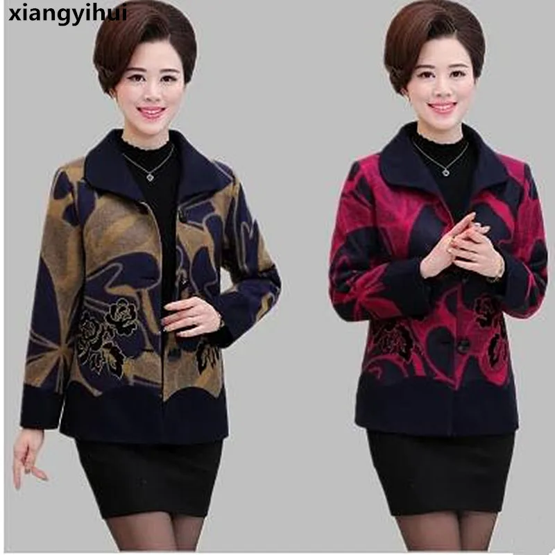 Autumn Winter Women Woolen coats 2018 Middle aged Elderly Leisure Medium Slim Women Fashion plus size cashmere Jacket clothes
Autumn Winter Women Woolen coats 2018 Middle aged Elderly Leisure Medium Slim Women Fashion plus size cashmere Jacket clothes
