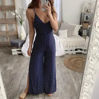 Sexy Women's Jumpsuit Spaghetti Strap Polka Dot High Split Backless V Neck Clubwear Party Bell-bottoms Jumpsuit
Sexy Women's Jumpsuit Spaghetti Strap Polka Dot High Split Backless V Neck Clubwear Party Bell-bottoms Jumpsuit