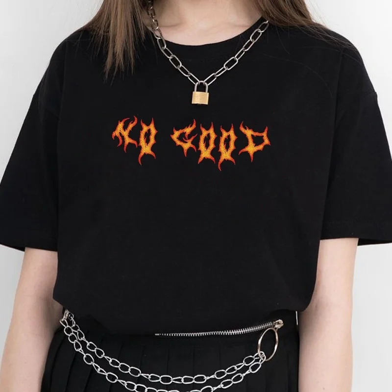 kuakuayu HJN Women No Good Flame Print T-Shirt Grunge Style Black Tee Gothic Clothing
kuakuayu HJN Women No Good Flame Print T-Shirt Grunge Style Black Tee Gothic Clothing