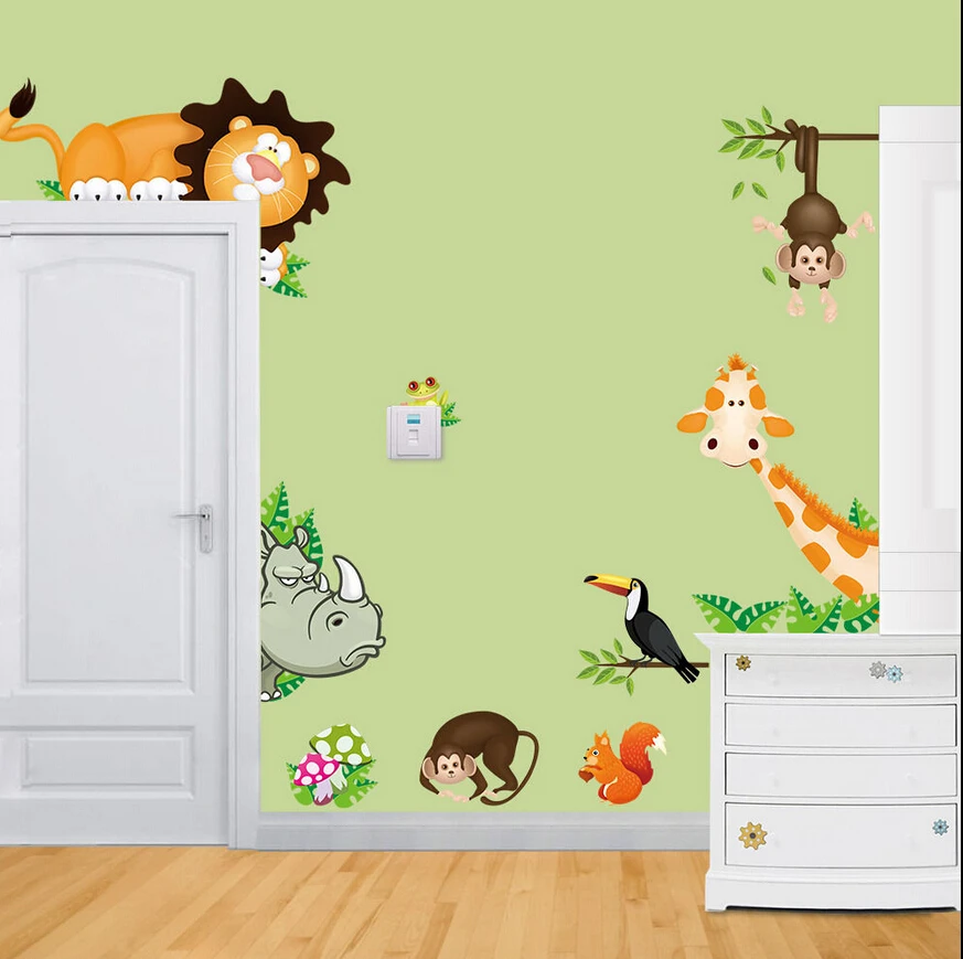 Jungle Wild Animals Vinyl Wall Decals Sticker for Baby Nursery Child Bedroom Wall Stick DERCO
Jungle Wild Animals Vinyl Wall Decals Sticker for Baby Nursery Child Bedroom Wall Stick DERCO