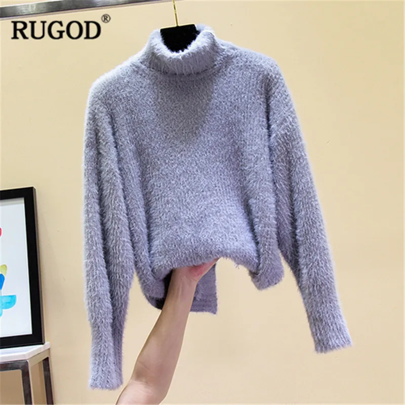 RUGOD 2019 New Turtleneck Cashmere Sweater Women Solid Long Sleeve Dense Knitwear Pullover Female Solid Soft Warm Sweaters Tops
RUGOD 2019 New Turtleneck Cashmere Sweater Women Solid Long Sleeve Dense Knitwear Pullover Female Solid Soft Warm Sweaters Tops