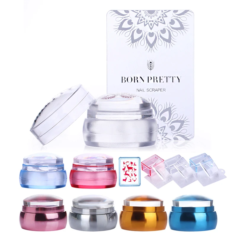 Rose Gold Stamper Chess Clear Jelly Silicone Head Nail Stamper with Cap and BORN PRETTY Nail Scraper Manicure Stamping Set
Rose Gold Stamper Chess Clear Jelly Silicone Head Nail Stamper with Cap and BORN PRETTY Nail Scraper Manicure Stamping Set