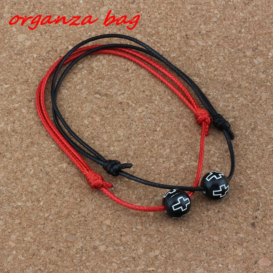 3PCS/lots Hollow Cross Carved Acrylic Round Beads Adjustable kabbalah Korea Waxed Cotton Cord Bracelets (red & black ) B-71
3PCS/lots Hollow Cross Carved Acrylic Round Beads Adjustable kabbalah Korea Waxed Cotton Cord Bracelets (red & black ) B-71