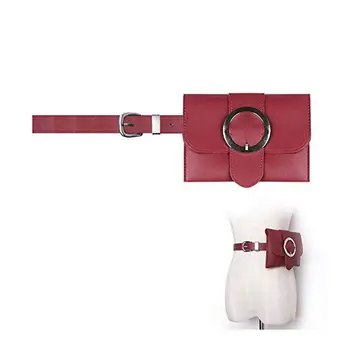 Women Round Buckle Leather Fanny Pack,Removable Round buckle Belt With MINI Purse Travel Cell Phone Bag
Women Round Buckle Leather Fanny Pack,Removable Round buckle Belt With MINI Purse Travel Cell Phone Bag