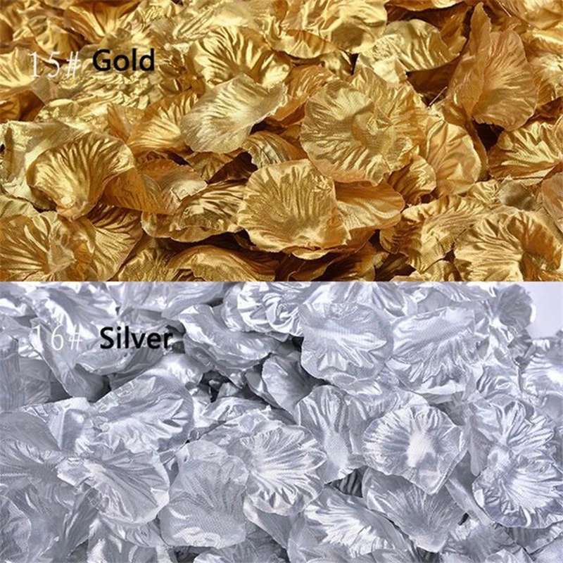 LAMYA Gold Siver Colors 500pcs / lot 5*5cm silk rose petals for Wedding Decoration Romantic Artificial Rose Flower Petals
LAMYA Gold Siver Colors 500pcs / lot 5*5cm silk rose petals for Wedding Decoration Romantic Artificial Rose Flower Petals