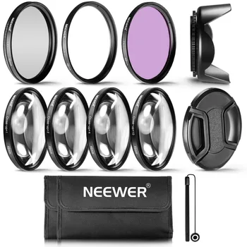 Neewer 49MM Professional UV CPL FLD Lens Filter and Close-up (+1, +2, +4, +10) Accessory Kit for Lenses with a 49mm Filter Size
Neewer 49MM Professional UV CPL FLD Lens Filter and Close-up (+1, +2, +4, +10) Accessory Kit for Lenses with a 49mm Filter Size