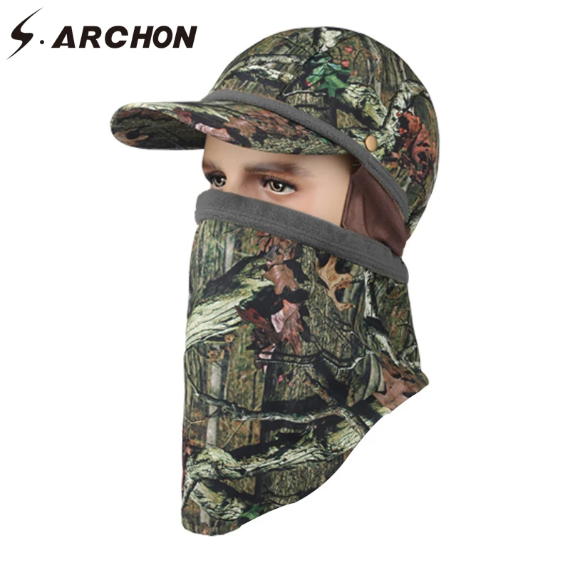 S.ARCHON Winter Fleece Tactical Hat Head Hooded Camo Hunting Cap Earmuffs Head Caps Male Beanie Mask Balaclava Knit Military Cap
S.ARCHON Winter Fleece Tactical Hat Head Hooded Camo Hunting Cap Earmuffs Head Caps Male Beanie Mask Balaclava Knit Military Cap