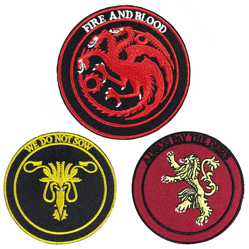 Dragon Game of Thrones fire and blood Patch Iron On Embroidered Clothes Patches For Clothing DIY Punk Badges wholesale
Dragon Game of Thrones fire and blood Patch Iron On Embroidered Clothes Patches For Clothing DIY Punk Badges wholesale