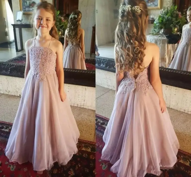 Wedding Spaghetti Pink Girl Pageant primera comunion Gowns Floor Length Backless Kids Party gown Lovely Lace Flower Girl Dresses
Wedding Spaghetti Pink Girl Pageant primera comunion Gowns Floor Length Backless Kids Party gown Lovely Lace Flower Girl Dresses