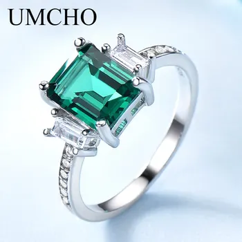 UMCHO Green Emerald Genuine 925 Sterling Silver Rings for Women Promise Princess Gemstone Ring Wedding Romantic Jewelry Gift New 
UMCHO Green Emerald Genuine 925 Sterling Silver Rings for Women Promise Princess Gemstone Ring Wedding Romantic Jewelry Gift New