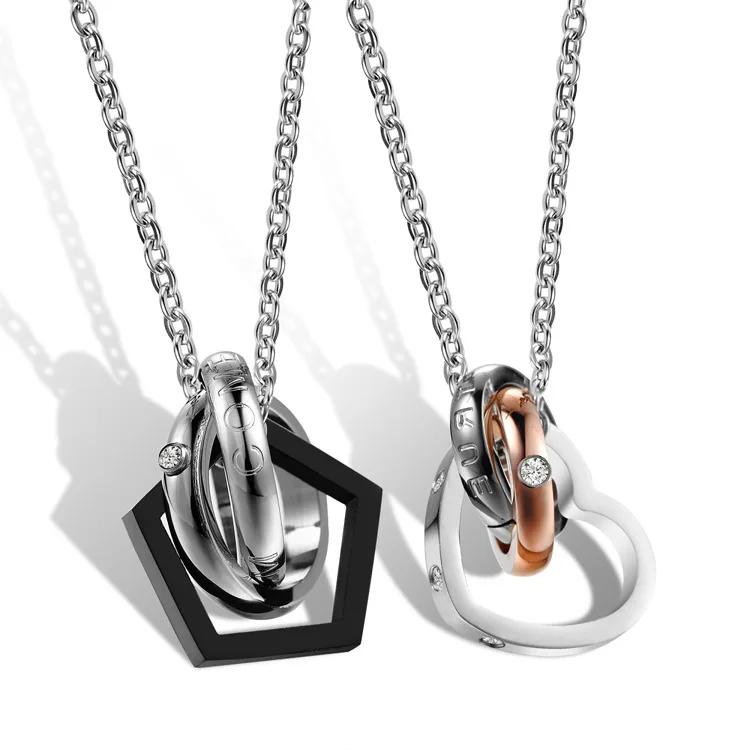 Couple Jewelry Heart Necklaces Black Couple Necklace Stainless Steel Pendants Necklace Lover Gift
Couple Jewelry Heart Necklaces Black Couple Necklace Stainless Steel Pendants Necklace Lover Gift