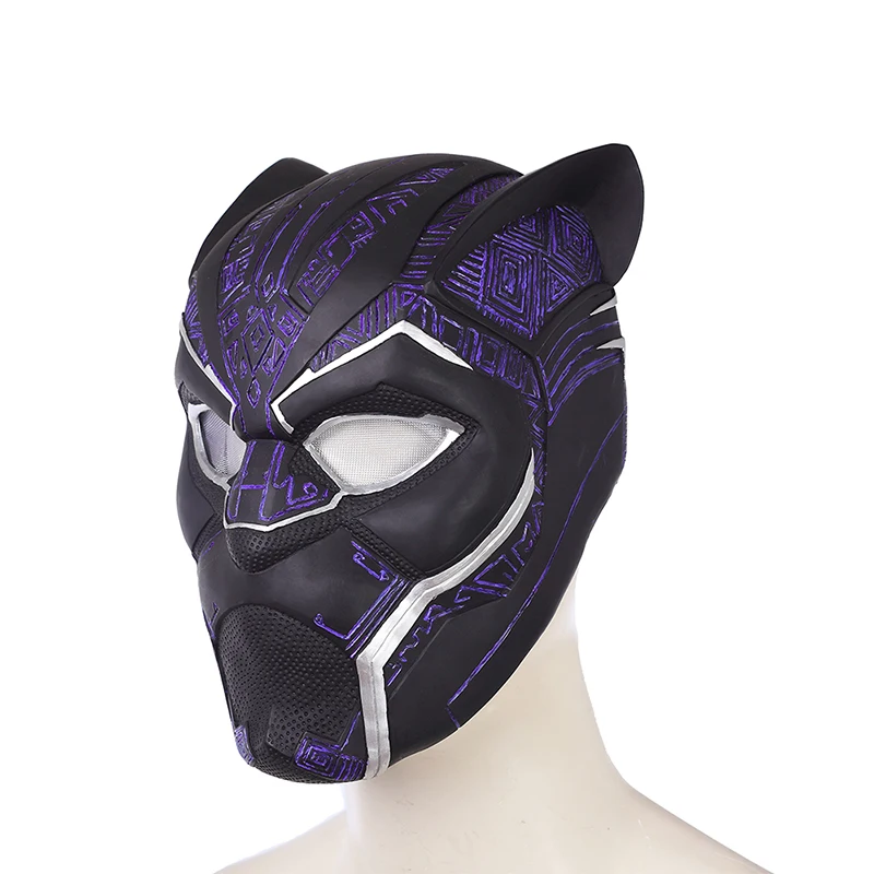 2018 Black Panther Helmet Avengers Infinity War Power Black panther Blue Black Panther Superhero Helmet PVC (6)