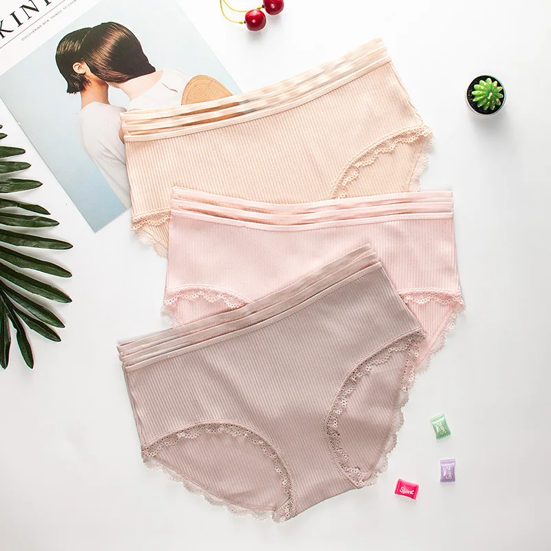 Roseheart Women Fashion Pink Skin Cotton Lace Trim Low Waist Cotton Panties Underwear Lingerie Women Briefs 3 Piece 3 Color
Roseheart Women Fashion Pink Skin Cotton Lace Trim Low Waist Cotton Panties Underwear Lingerie Women Briefs 3 Piece 3 Color