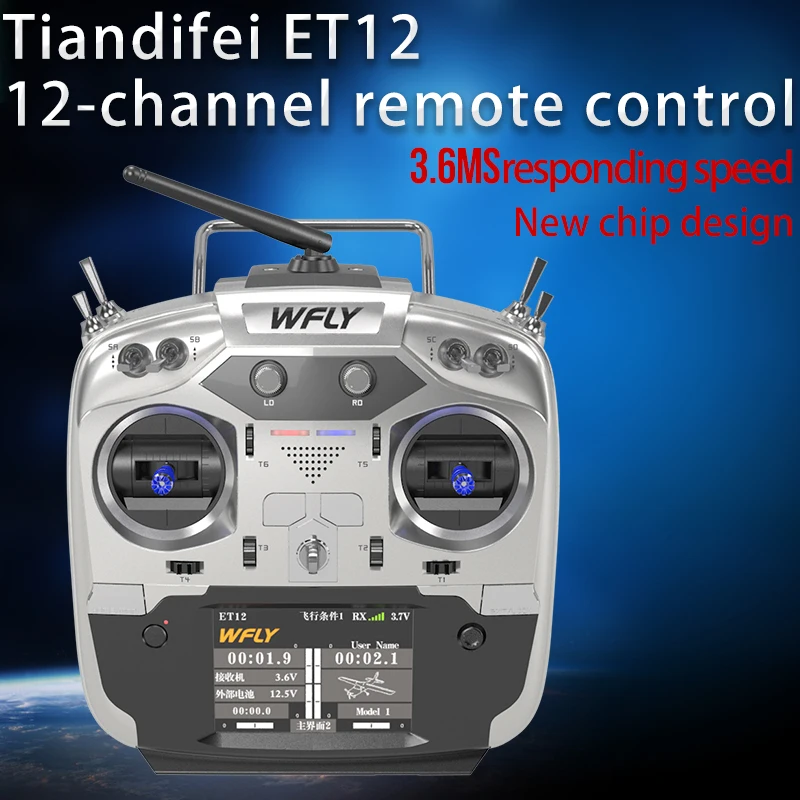 New Arrivals WFLY ET12 2.4GHz Remote Controller 12CH Plus RF209S Receiver For RC Boat /Car Helicopter Fixed wing
New Arrivals WFLY ET12 2.4GHz Remote Controller 12CH Plus RF209S Receiver For RC Boat /Car Helicopter Fixed wing