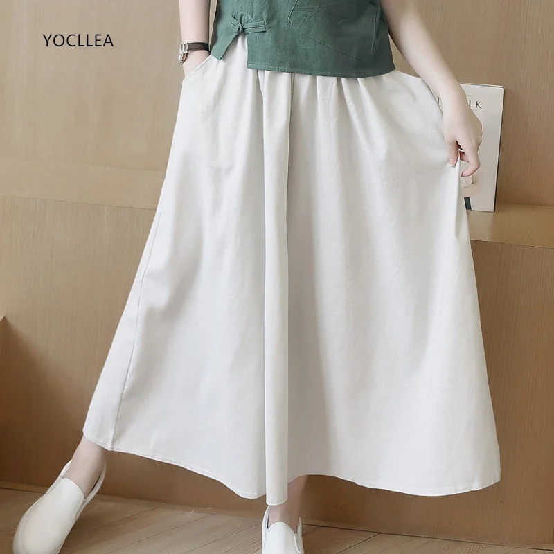 2018 Beach Summer Wide Leg Pants Women solid Cotton Linen Trousers Loose Plus size Casual Ankle Length Pants Bottoms Female
2018 Beach Summer Wide Leg Pants Women solid Cotton Linen Trousers Loose Plus size Casual Ankle Length Pants Bottoms Female