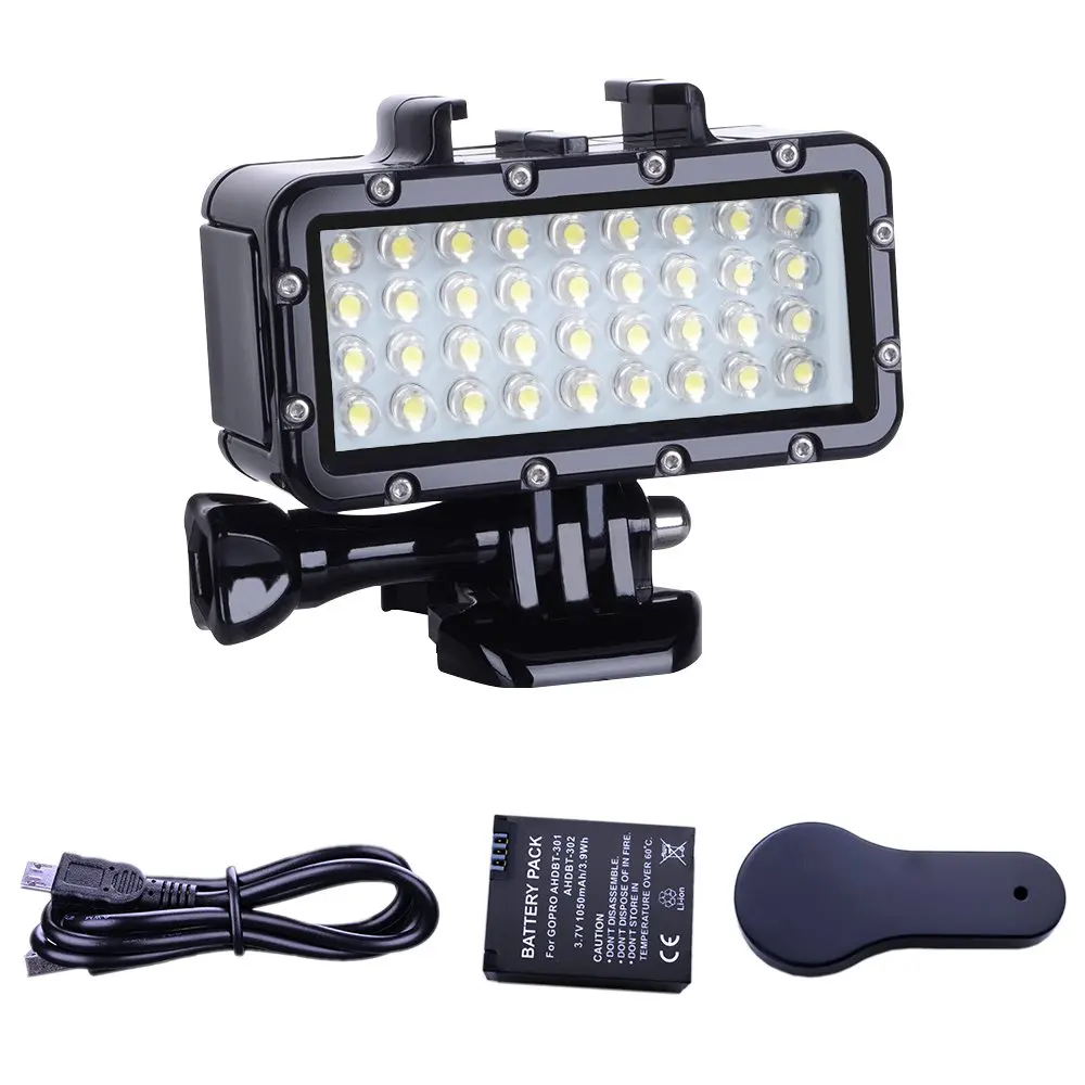 Diving Light High Power Dimmable Waterproof LED Video Light Fill Night Light Diving Underwater 147ft 45m for Gopro Hero
Diving Light High Power Dimmable Waterproof LED Video Light Fill Night Light Diving Underwater 147ft 45m for Gopro Hero