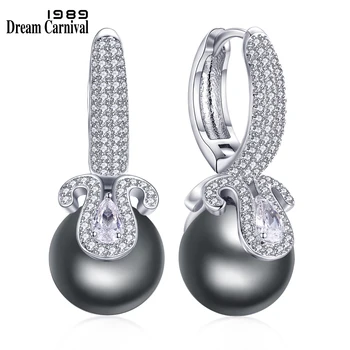 DreamCarnival1989 New Luxury Synthetic Grey Pearl Earrings for Women Fashion Hoop Style Cubic Zirconia Jewelry Wholesale WE3720
DreamCarnival1989 New Luxury Synthetic Grey Pearl Earrings for Women Fashion Hoop Style Cubic Zirconia Jewelry Wholesale WE3720