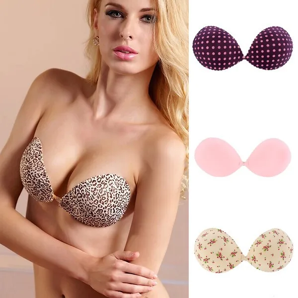 SILVERCELL Padded Backless Push Up Invisible Bra ABCD Breast Pads Women Silicone Self Adhesive Bust Bra Intimates Accessories 1