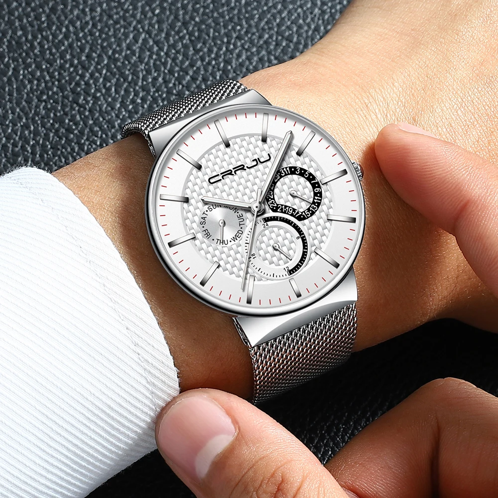 Brand Fashion Mens Watches CRRJU Luxury Sport Waterproof 24 Hour Date Clock Men Ultra-thin Full Steel Quartz Business Wristwatch
Brand Fashion Mens Watches CRRJU Luxury Sport Waterproof 24 Hour Date Clock Men Ultra-thin Full Steel Quartz Business Wristwatch