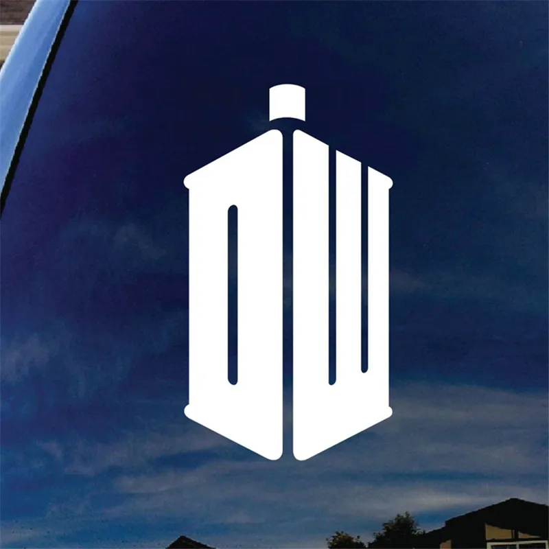 Виниловая наклейка на окно автомобиля Doctor Who DW высекающая 5 дюймов высокая белая