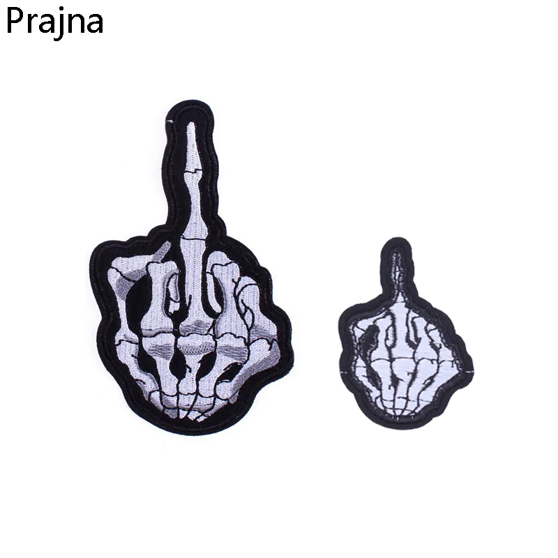 Prajna Middle Finger Skull Patch Punk Rock Patch Jacket Stripe On Clothes Sew On Iron On Biker Embroidered Patches For Clothing
Prajna Middle Finger Skull Patch Punk Rock Patch Jacket Stripe On Clothes Sew On Iron On Biker Embroidered Patches For Clothing