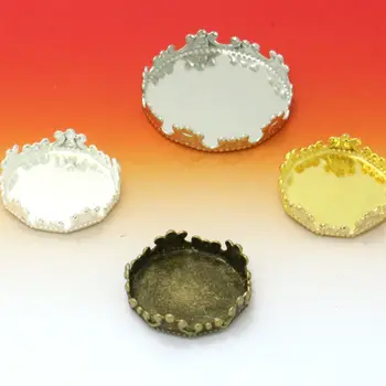 10PCS Fit 20mm Crown Paste Blank Base Jewelry Setting Tray for Cameo Cabochons Diy Jewelry Making Fittings Accessories
10PCS Fit 20mm Crown Paste Blank Base Jewelry Setting Tray for Cameo Cabochons Diy Jewelry Making Fittings Accessories