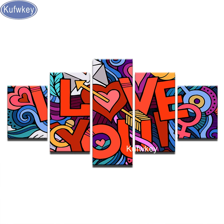5pcs 5d diy diamond painting cross stitch wall decor 3d pictures needlework"I Love You"rhinestones embroidery diamond mosaic kit
5pcs 5d diy diamond painting cross stitch wall decor 3d pictures needlework"I Love You"rhinestones embroidery diamond mosaic kit