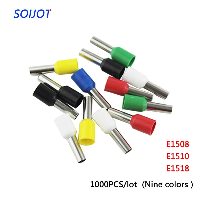 1000PCS/lot VE1508 VE1510 VE1518 Tube insulating Insulated terminals 1.5MM2 Cable Wire Connector Crimp Terminal
1000PCS/lot VE1508 VE1510 VE1518 Tube insulating Insulated terminals 1.5MM2 Cable Wire Connector Crimp Terminal