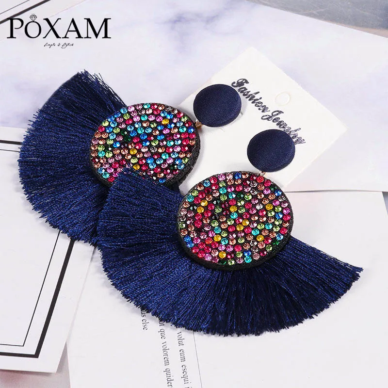 POXAM Bohemian Statement Big Tassel Earrings Fashion Vintage Crystal Handmade Fringe Drop Tassel Earrings for Women Jewelry
POXAM Bohemian Statement Big Tassel Earrings Fashion Vintage Crystal Handmade Fringe Drop Tassel Earrings for Women Jewelry