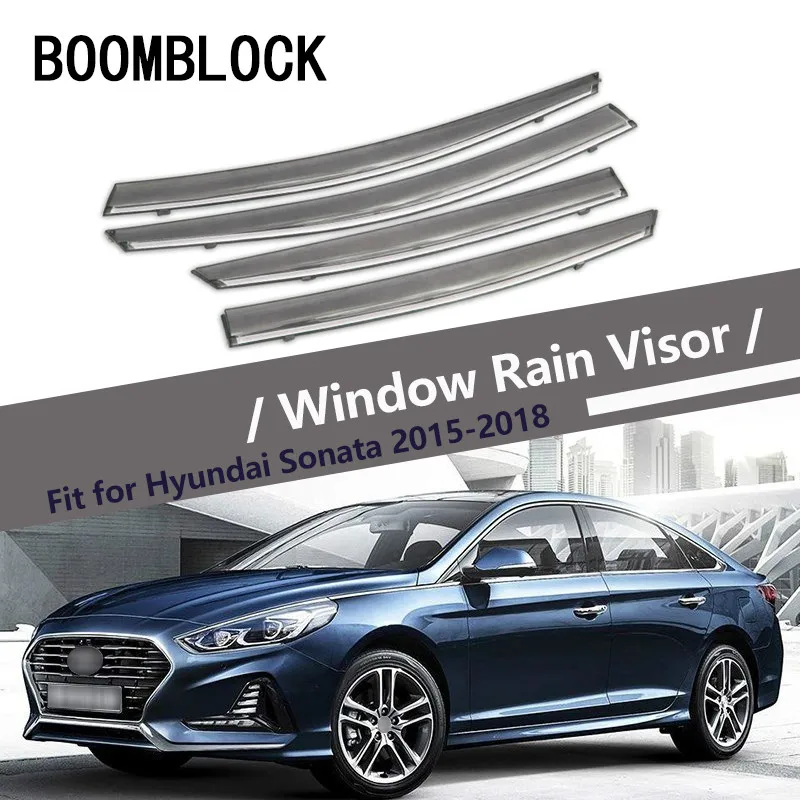 High Quality 4pcs Smoke Window Rain Visor For Hyundai Sonata 2018 2017 2016 2015 Styling Vent Sun Deflectors Guard Accessories 
High Quality 4pcs Smoke Window Rain Visor For Hyundai Sonata 2018 2017 2016 2015 Styling Vent Sun Deflectors Guard Accessories