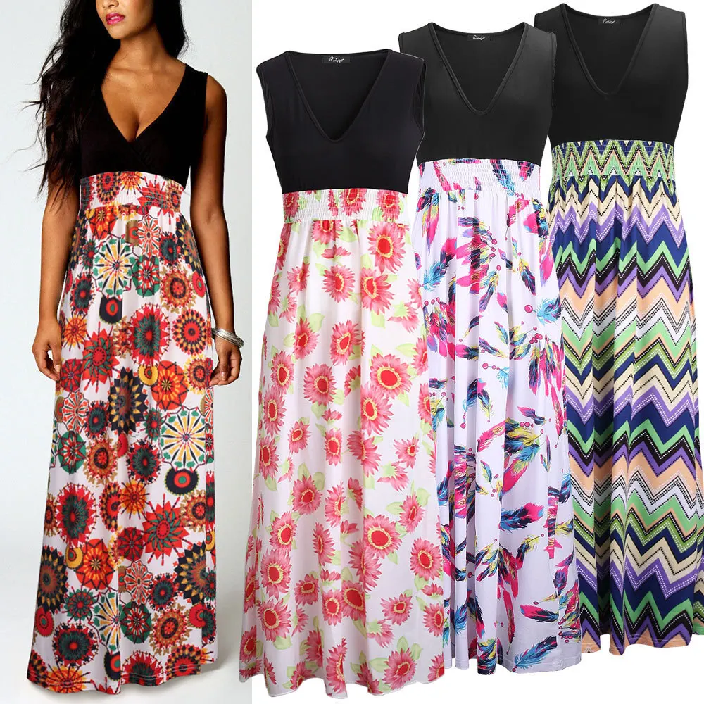 Women classic new Summer Dress Evening Party Womens Boho Sleeveless Long Beach Dress Pregnant Women Florals Print Dress
Women classic new Summer Dress Evening Party Womens Boho Sleeveless Long Beach Dress Pregnant Women Florals Print Dress
