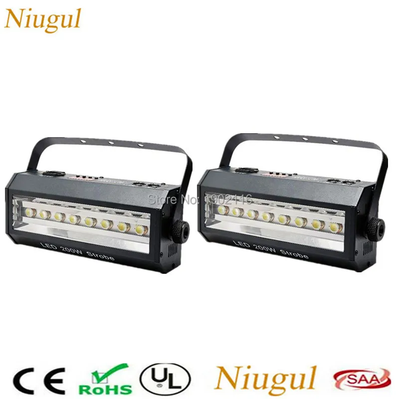 2pcs/lot High Brightness 200W LED Strobe Light DMX512 Sound Control Party Disco DJ Bar Light Show Projector Flash Stage Lights
2pcs/lot High Brightness 200W LED Strobe Light DMX512 Sound Control Party Disco DJ Bar Light Show Projector Flash Stage Lights