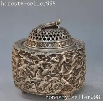 Crafts statue chinese tibet silver turtle Tortoise Hundred crane bird statue incense burner halloween
Crafts statue chinese tibet silver turtle Tortoise Hundred crane bird statue incense burner halloween