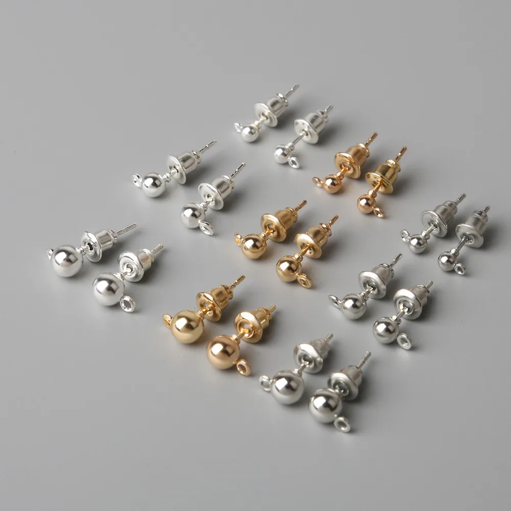 50Set/bag Different Size Gold Silver Rhodium Plated Metal Stud Earring Findings for DIY Jewelry Making Accessories 
50Set/bag Different Size Gold Silver Rhodium Plated Metal Stud Earring Findings for DIY Jewelry Making Accessories