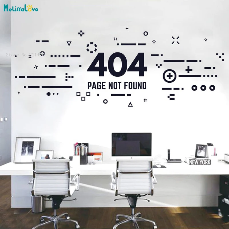 Office Programmer Code Office Wall Decals Page Not Found New Design Cool Art Decoration Removable Business Murals Vinyl YT1790
Office Programmer Code Office Wall Decals Page Not Found New Design Cool Art Decoration Removable Business Murals Vinyl YT1790