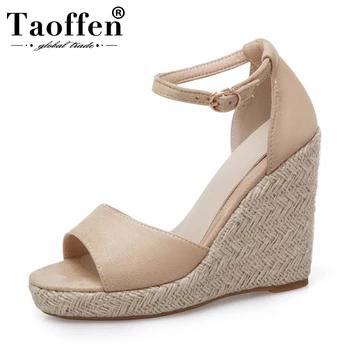 TAOFFEN 2019 New Women Fashion High Heel Sandals Women Wedges Shoes Fashion Buckle Shoes Office Ladies Footwear Size 34-43
TAOFFEN 2019 New Women Fashion High Heel Sandals Women Wedges Shoes Fashion Buckle Shoes Office Ladies Footwear Size 34-43