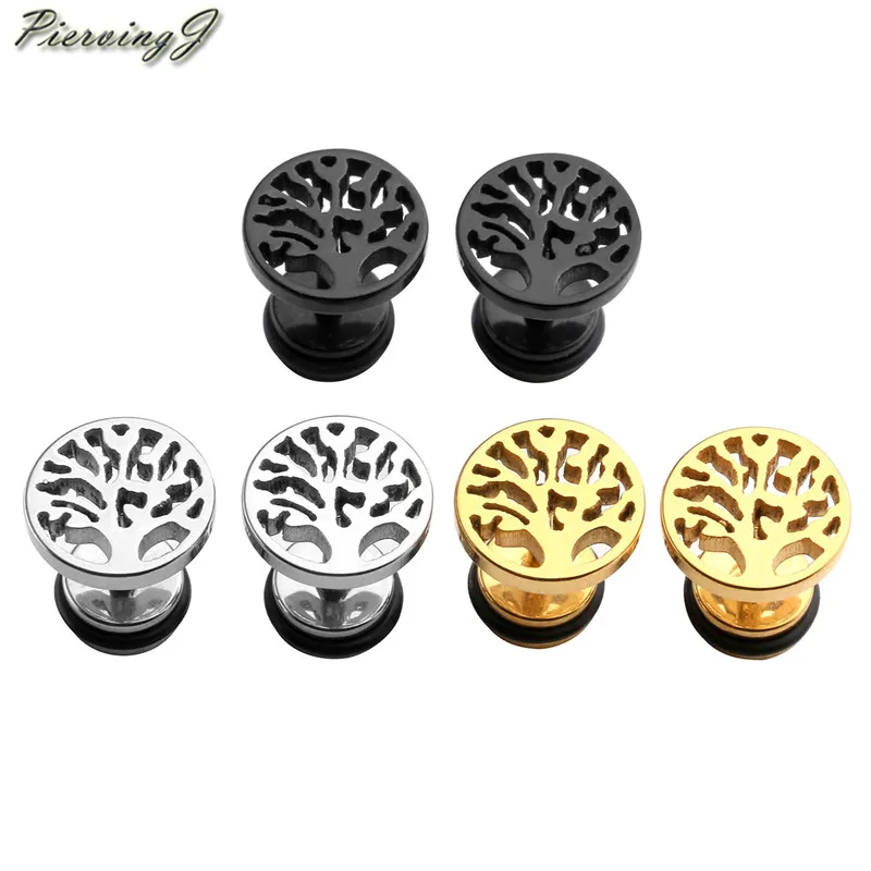 PiercingJ Stainless Steel Tree of Life Stud Earring Fake 9MM Ear Gauge Earrings Ear Plugs Piercings Hypoallergenic Screw
PiercingJ Stainless Steel Tree of Life Stud Earring Fake 9MM Ear Gauge Earrings Ear Plugs Piercings Hypoallergenic Screw