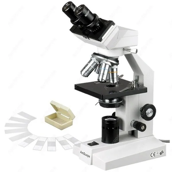 Binocular Biological Microscope-AmScope Supplies 40x-1000x Binocular Biological Microscope + Slides
Binocular Biological Microscope-AmScope Supplies 40x-1000x Binocular Biological Microscope + Slides