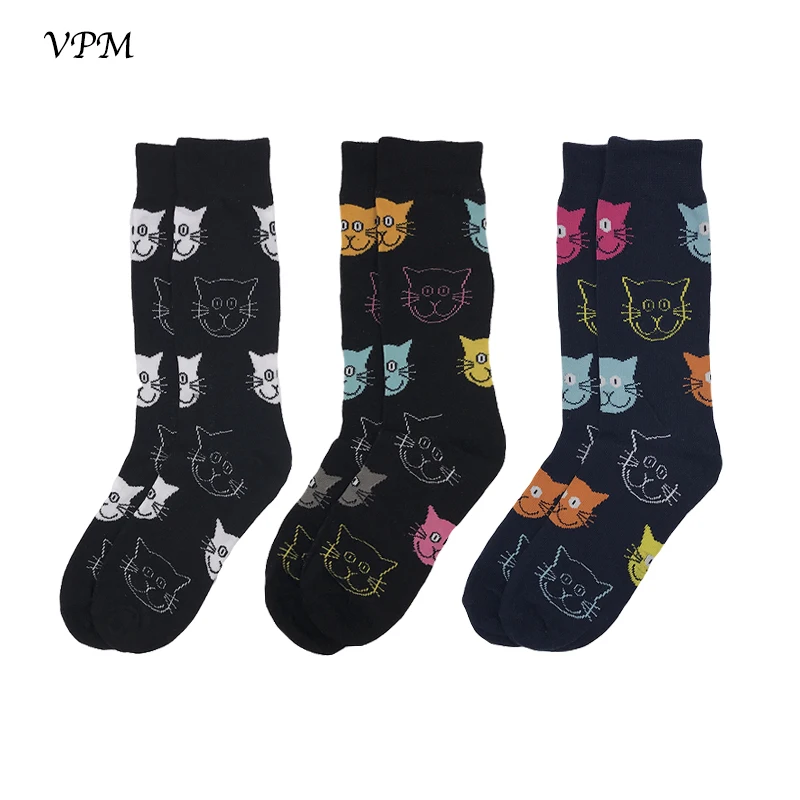 VPM Fashion Brand Cat Happy Dress Crew Women Socks Harajuku Funny Socks 3 Pairs/Lot
VPM Fashion Brand Cat Happy Dress Crew Women Socks Harajuku Funny Socks 3 Pairs/Lot