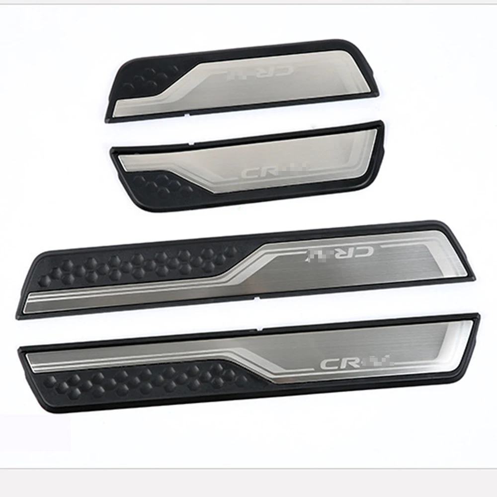 Car Accessories External Door Sill Protector Welcome Pedals Scuff Plate Guards Covers Trim 4Pcs For Honda CRV CR-V 2017 2018 
Car Accessories External Door Sill Protector Welcome Pedals Scuff Plate Guards Covers Trim 4Pcs For Honda CRV CR-V 2017 2018