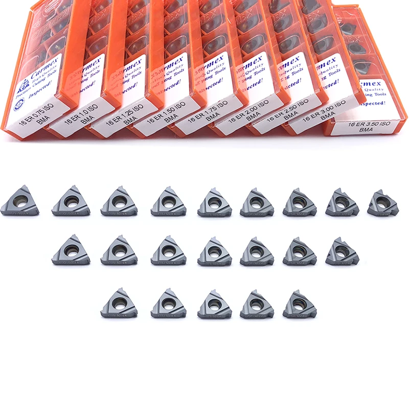Carmex 100% Original 16IR 1.0 ISO 1.5 ISO 2.0 ISO BMA Thread turning tool Tungsten Carbide Inserts Threading Lathe Cutter Tool
Carmex 100% Original 16IR 1.0 ISO 1.5 ISO 2.0 ISO BMA Thread turning tool Tungsten Carbide Inserts Threading Lathe Cutter Tool