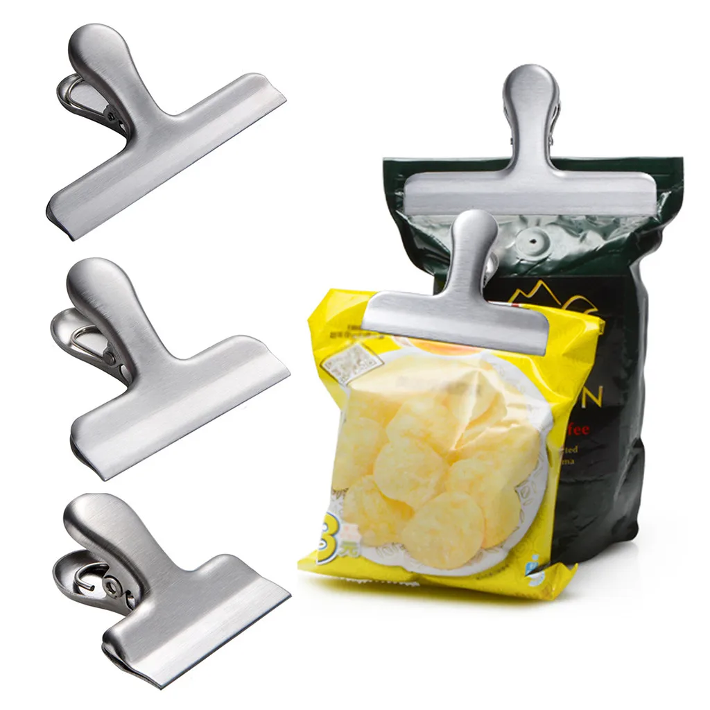 Food Storage Stainless Steel Chip Bag Clips 2/3/4 inch width Durable selladora de bolsas plasticas kitchen food clip
Food Storage Stainless Steel Chip Bag Clips 2/3/4 inch width Durable selladora de bolsas plasticas kitchen food clip